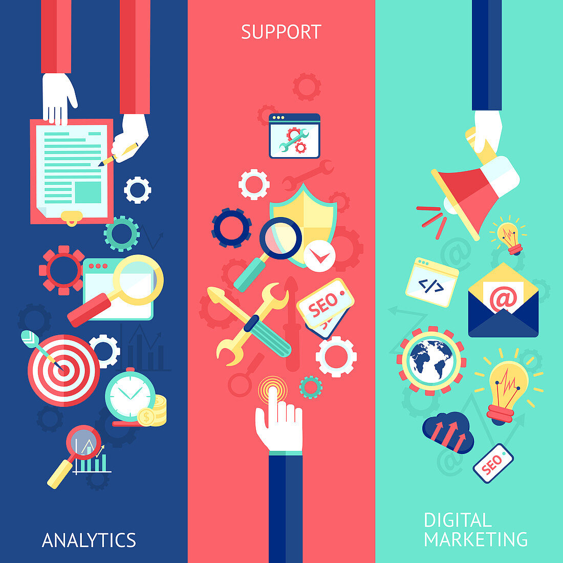 Digital marketing, illustration