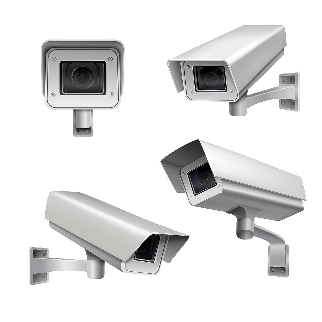 Surveillance cameras, illustration