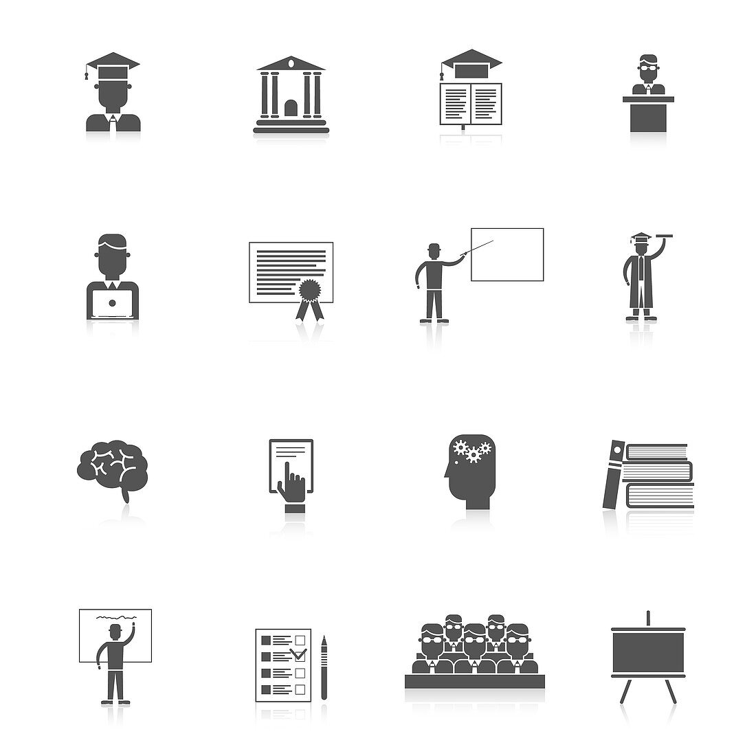 University icons, illustration