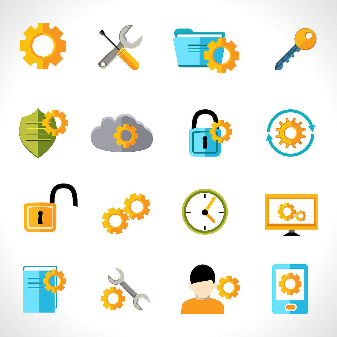 Website icons, illustration