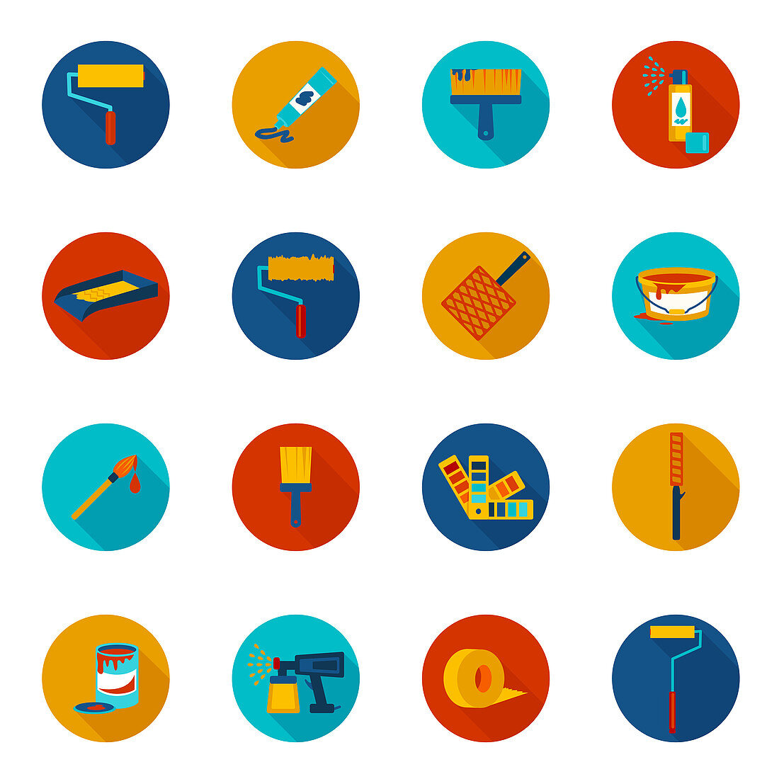 Painting and decorating icons, illustration