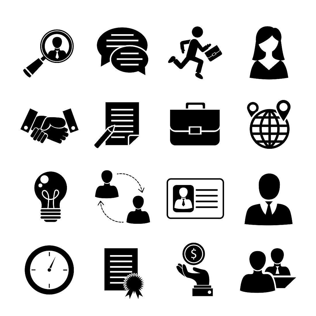 Recruitment icons, illustration