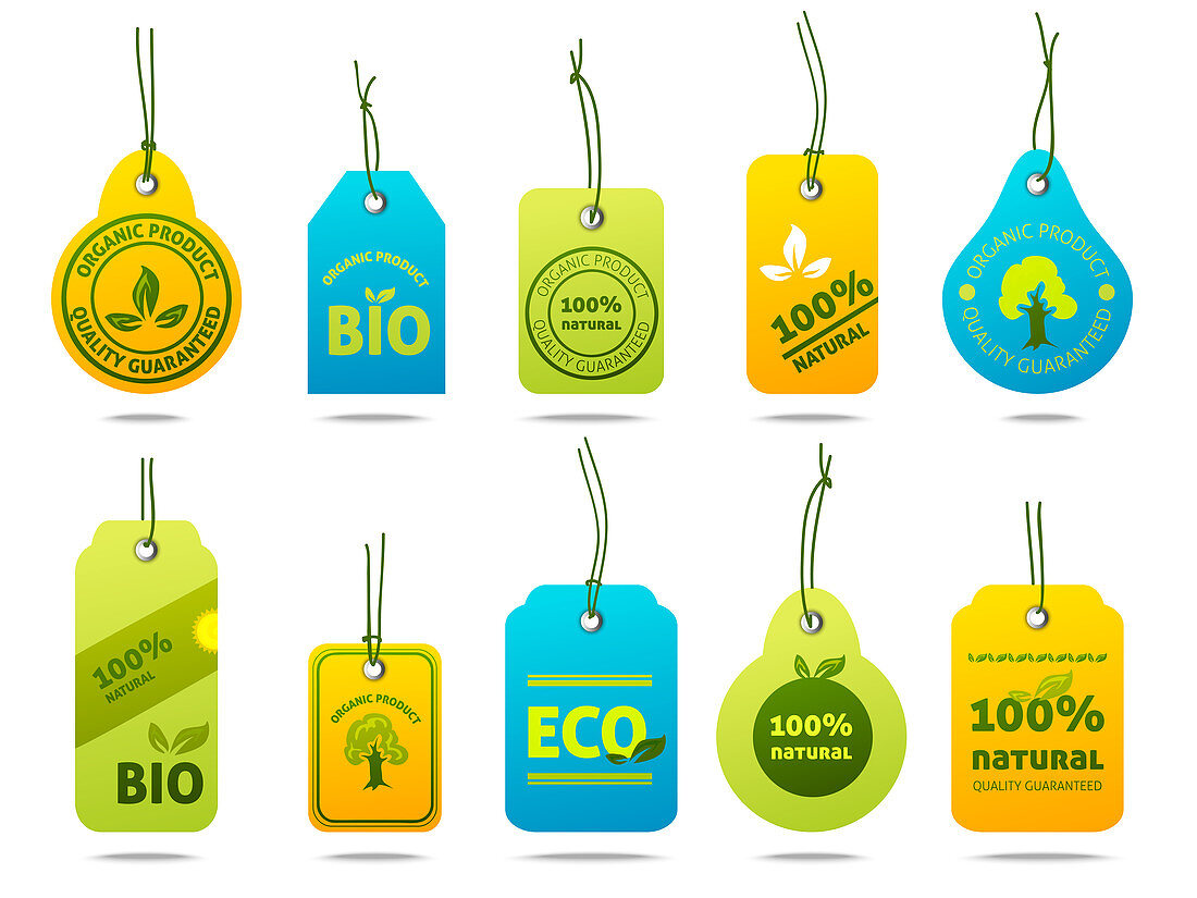 Ecological labels, illustration