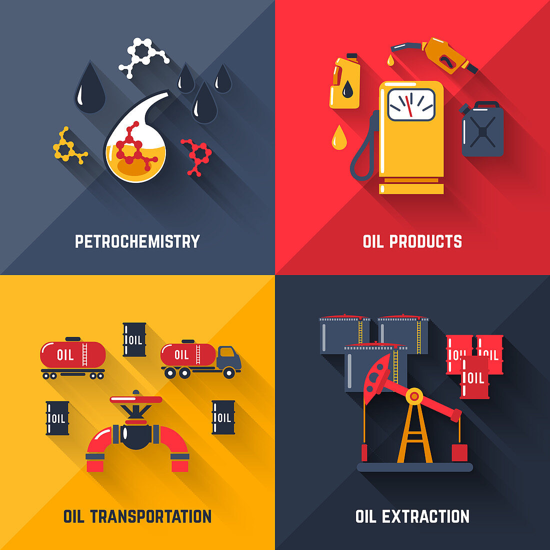 Oil industry, illustration