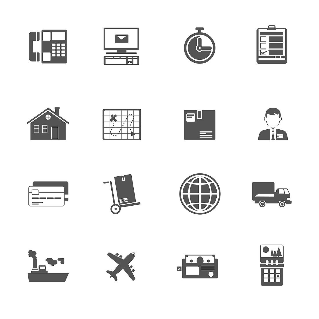 Logistics icons, illustration
