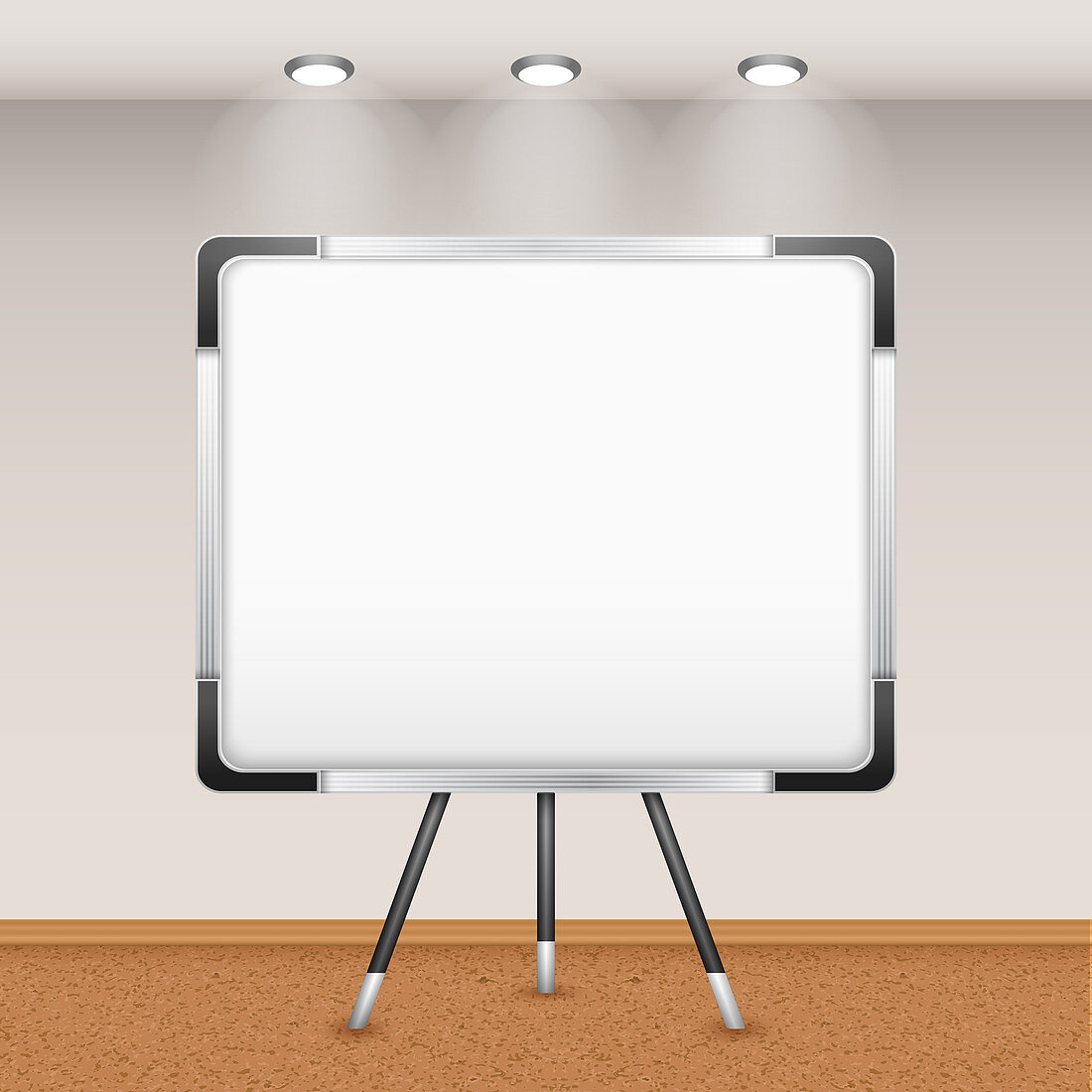 Blank whiteboard, illustration