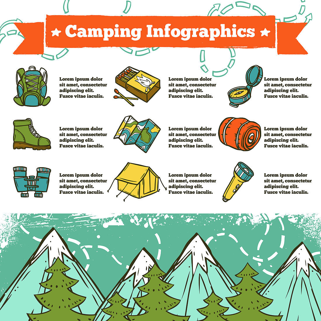 Camping, illustration