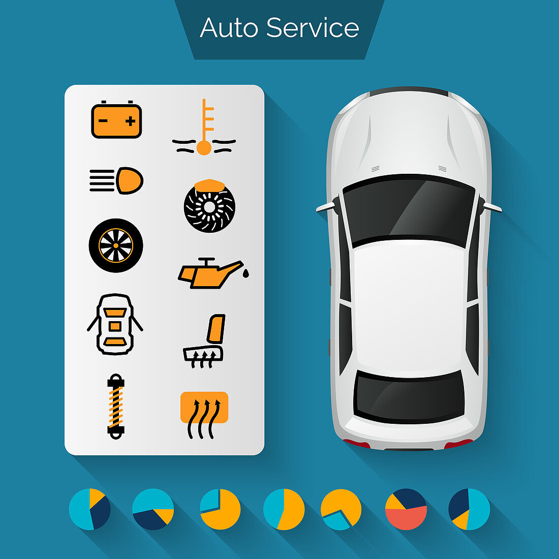 Car service, illustration