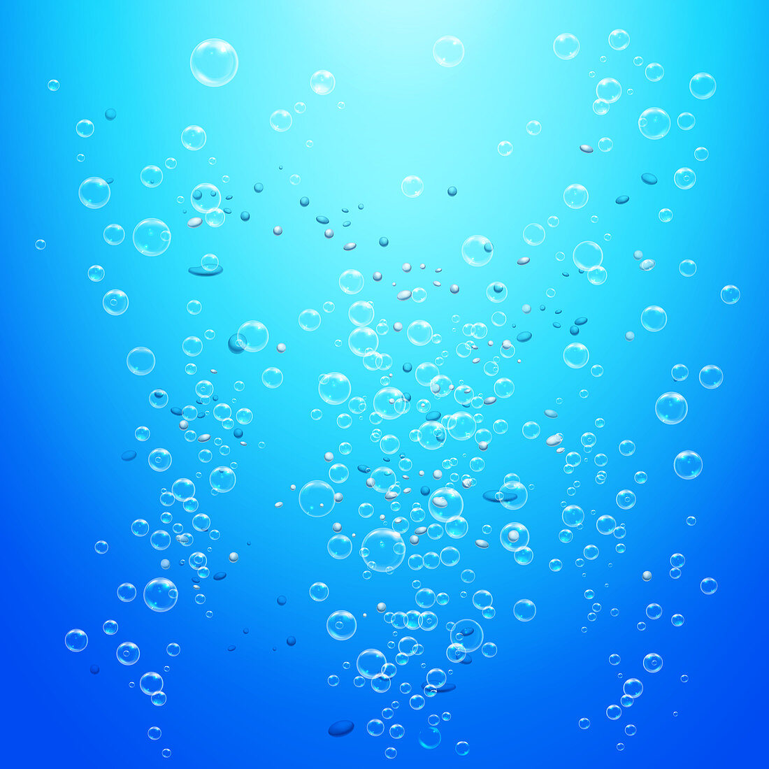 Water bubbles, illustration
