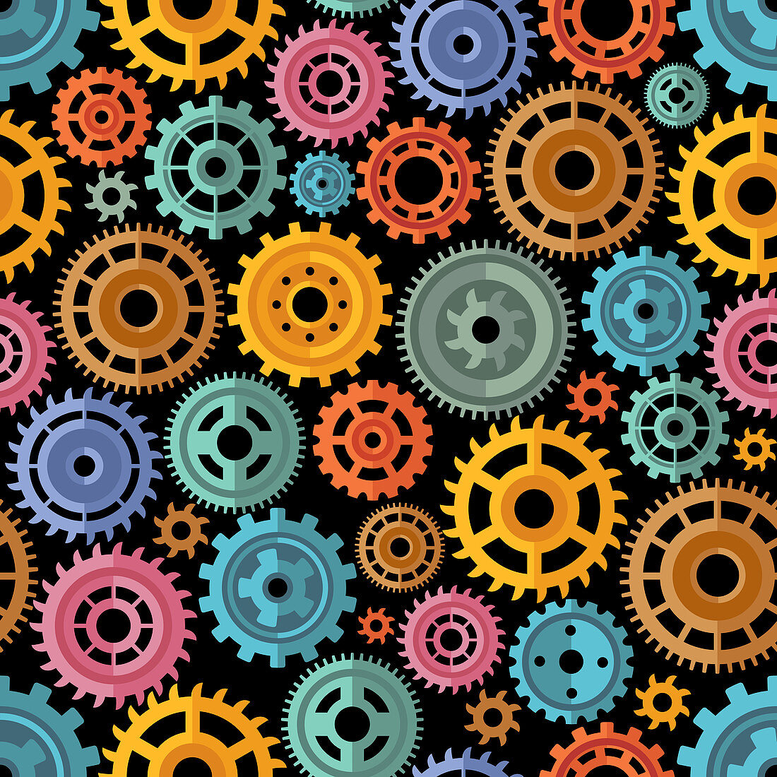 Cogs and gears, illustration