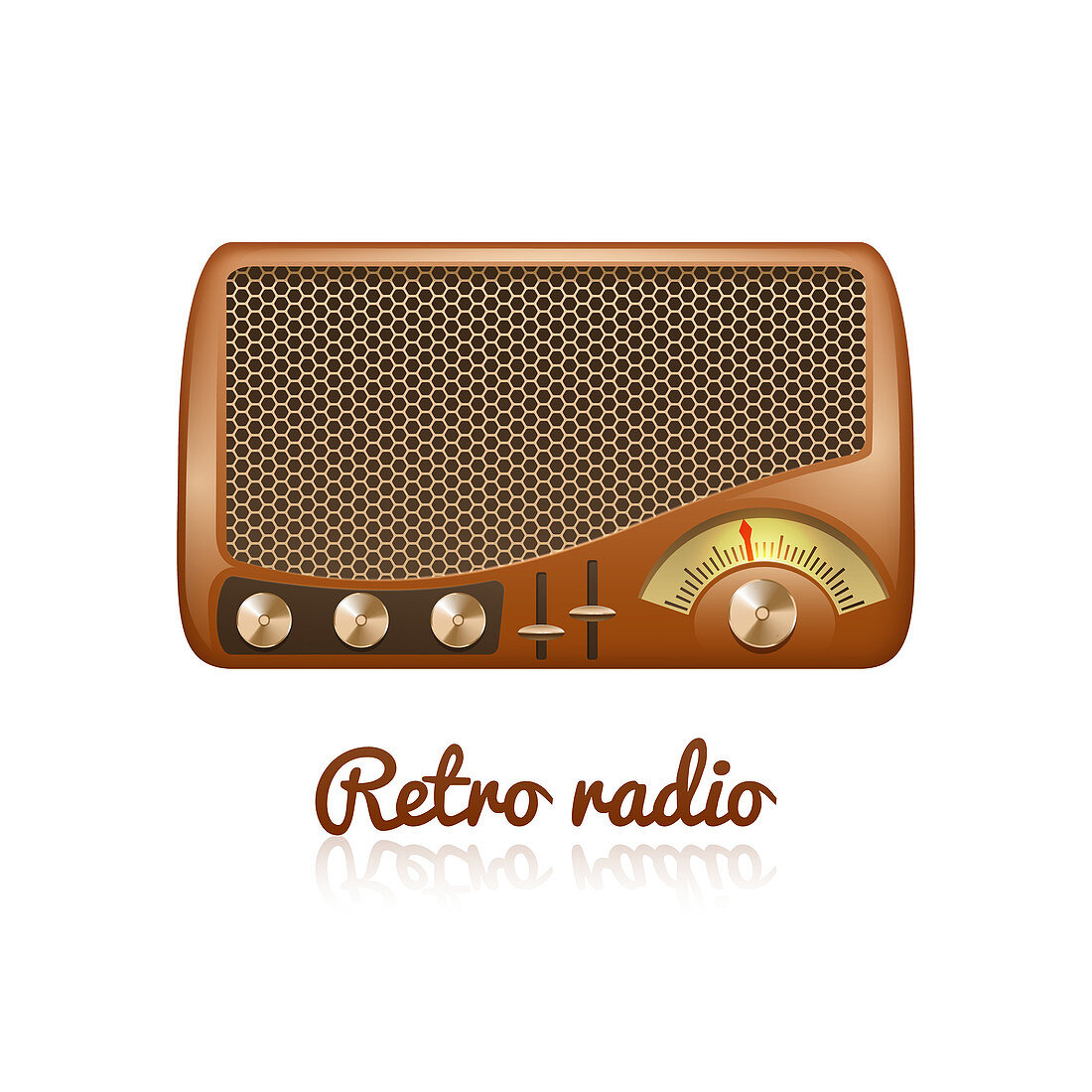 Retro radio, illustration
