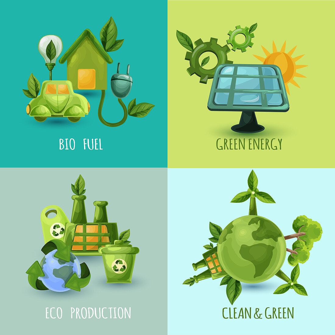Green energy, illustration