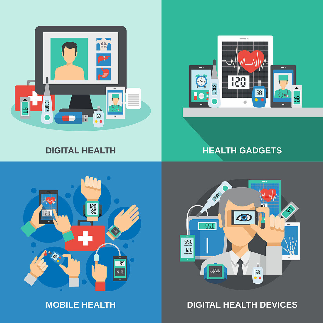 Digital medicine, illustration