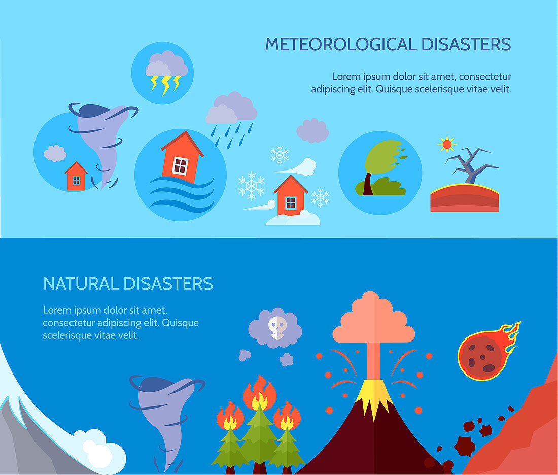 Natural disasters, illustration