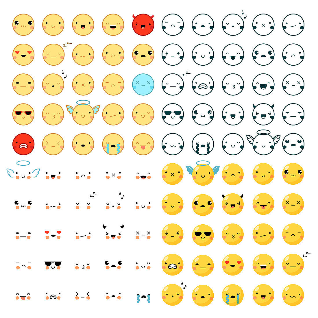 Emoticons, illustration