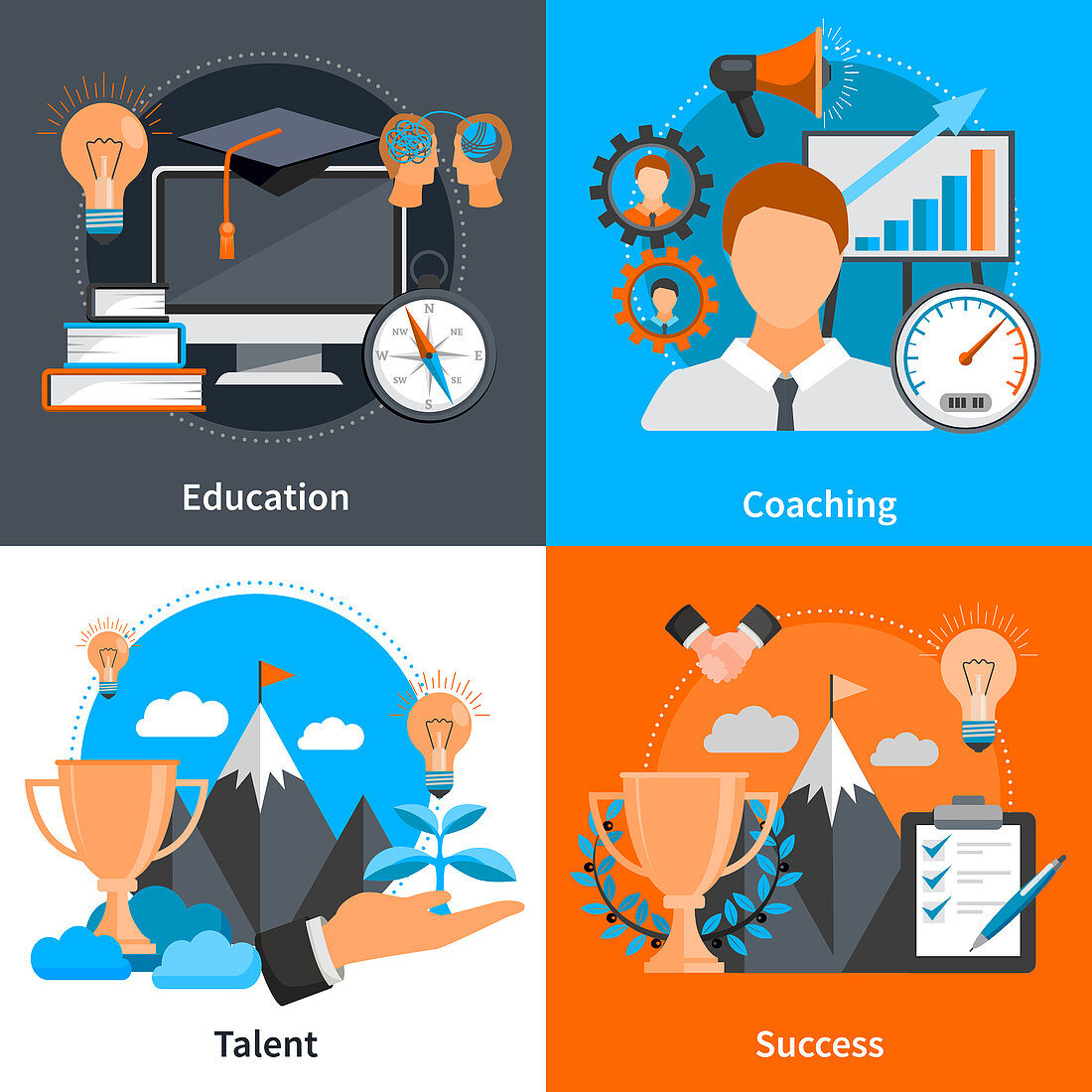 Mentoring and coaching, illustration