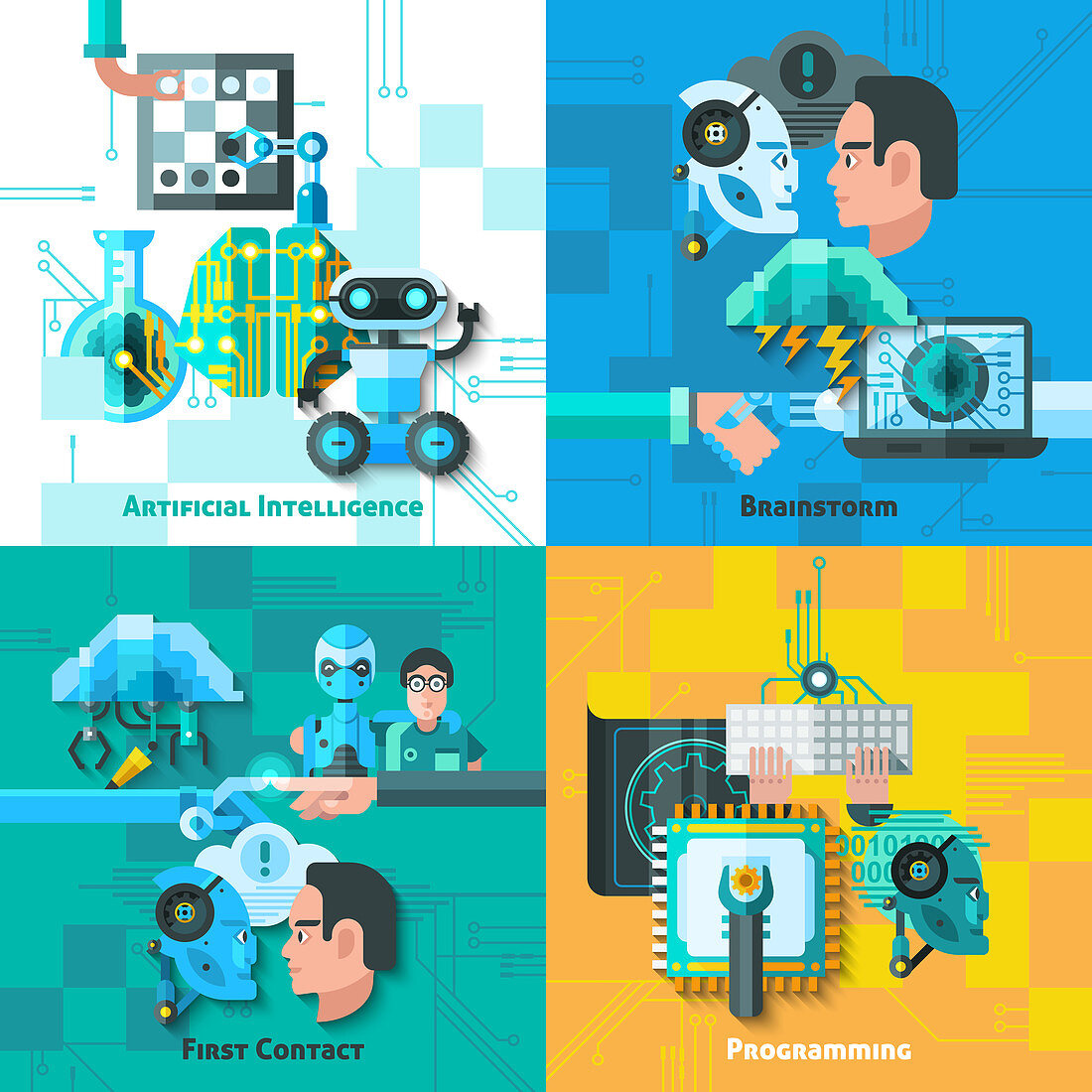Artificial intelligence, illustration