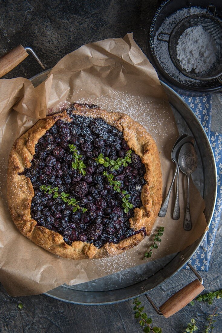 A blueberry galette