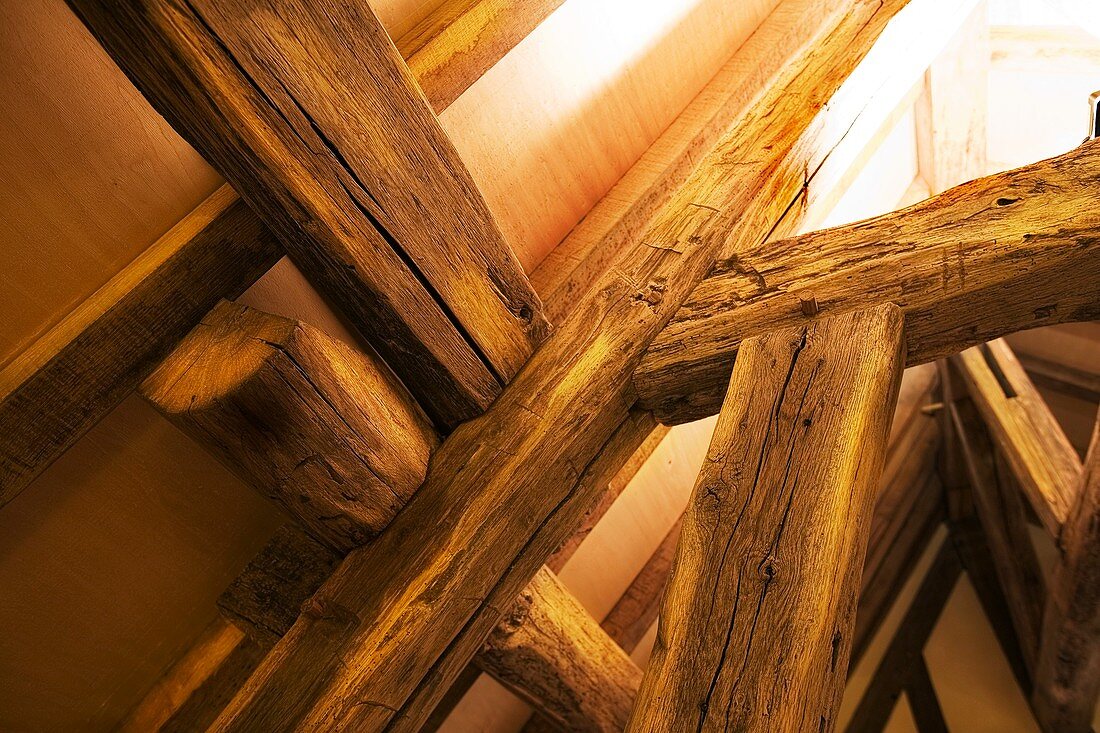 Wooden beams and rafters