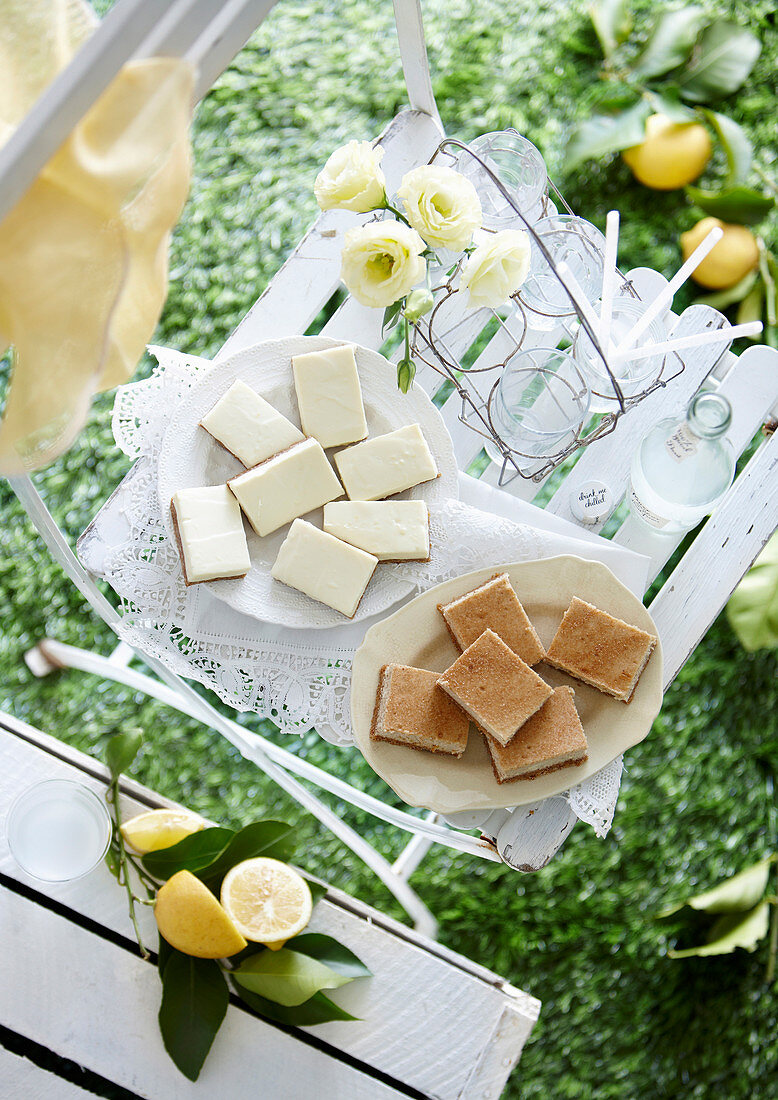 Lemon Cheesecake Squares & Honey and Spice Slice