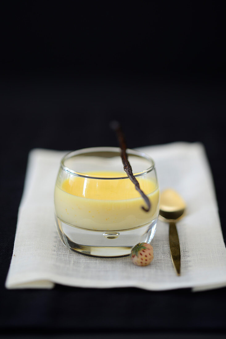 Panna cotta in a glass