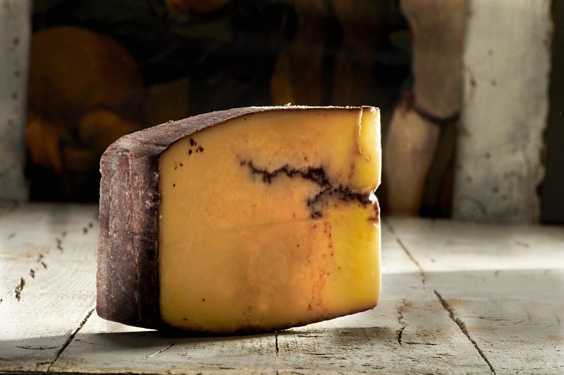 Cheese with a red wine rind