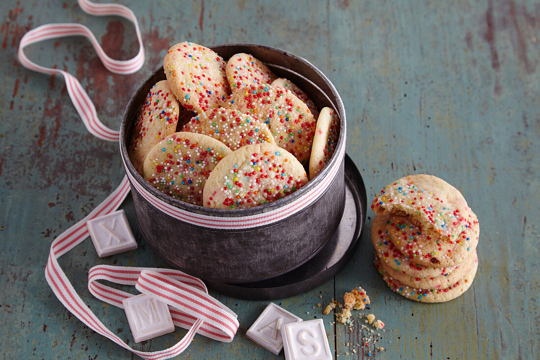 Confetti cookies (Christmas biscuits, New York, USA)