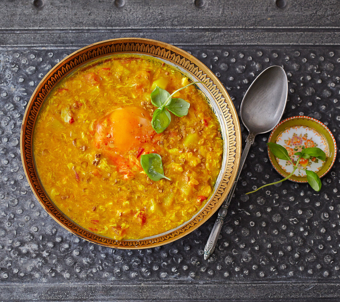 Eshkeneh - Bockshornklee-Suppe aus Persien