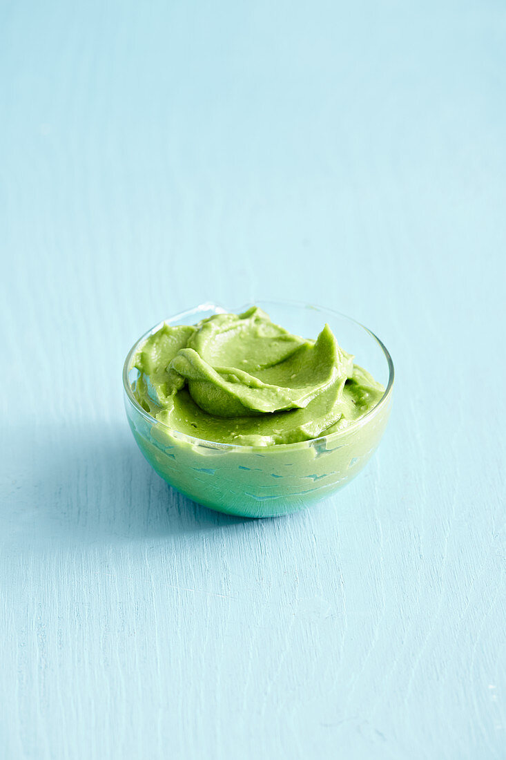 A face mask made from avocado and aloe