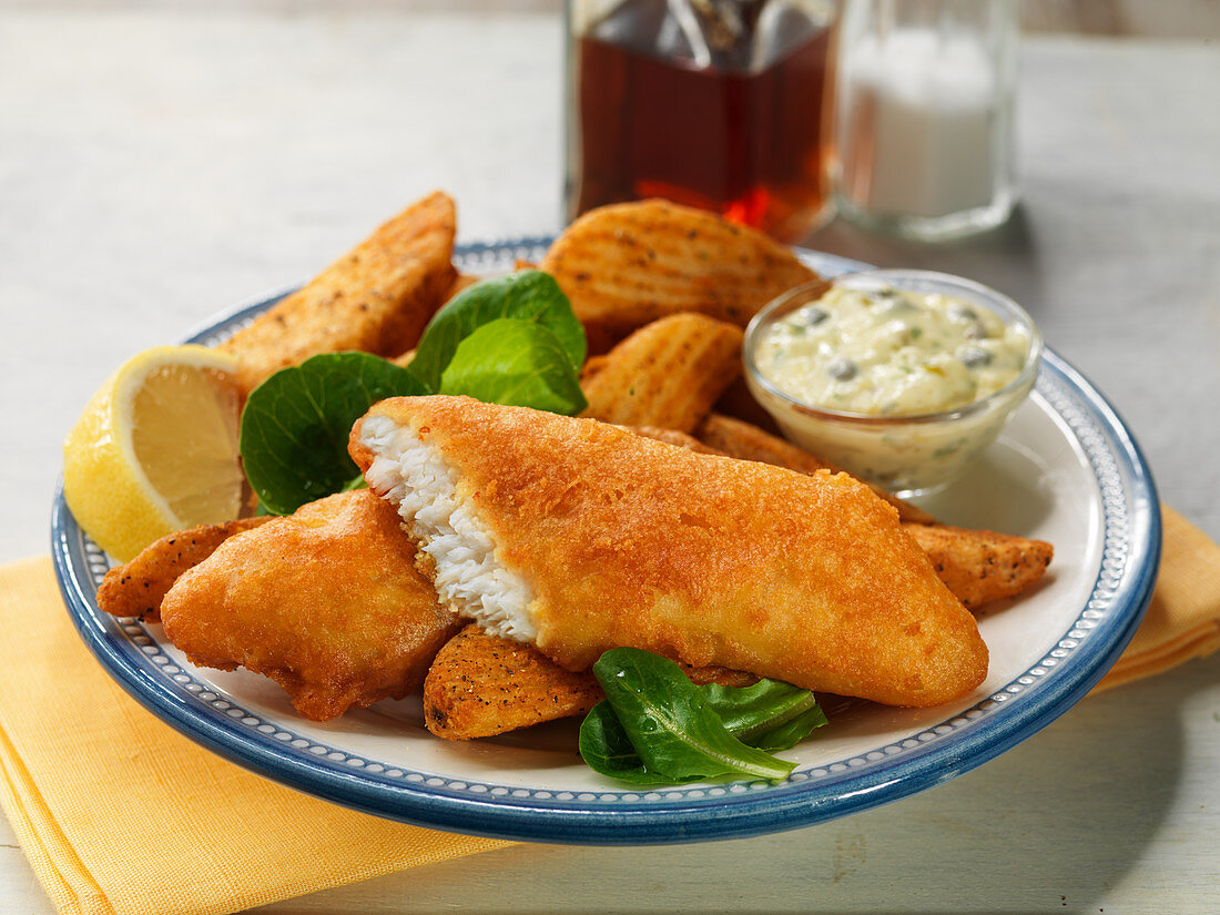 Fisch & Chips mit Sauce Tartare