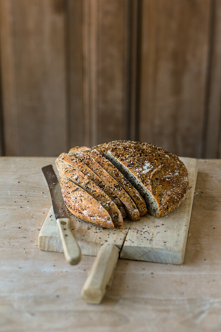 No-knead quinoa bread