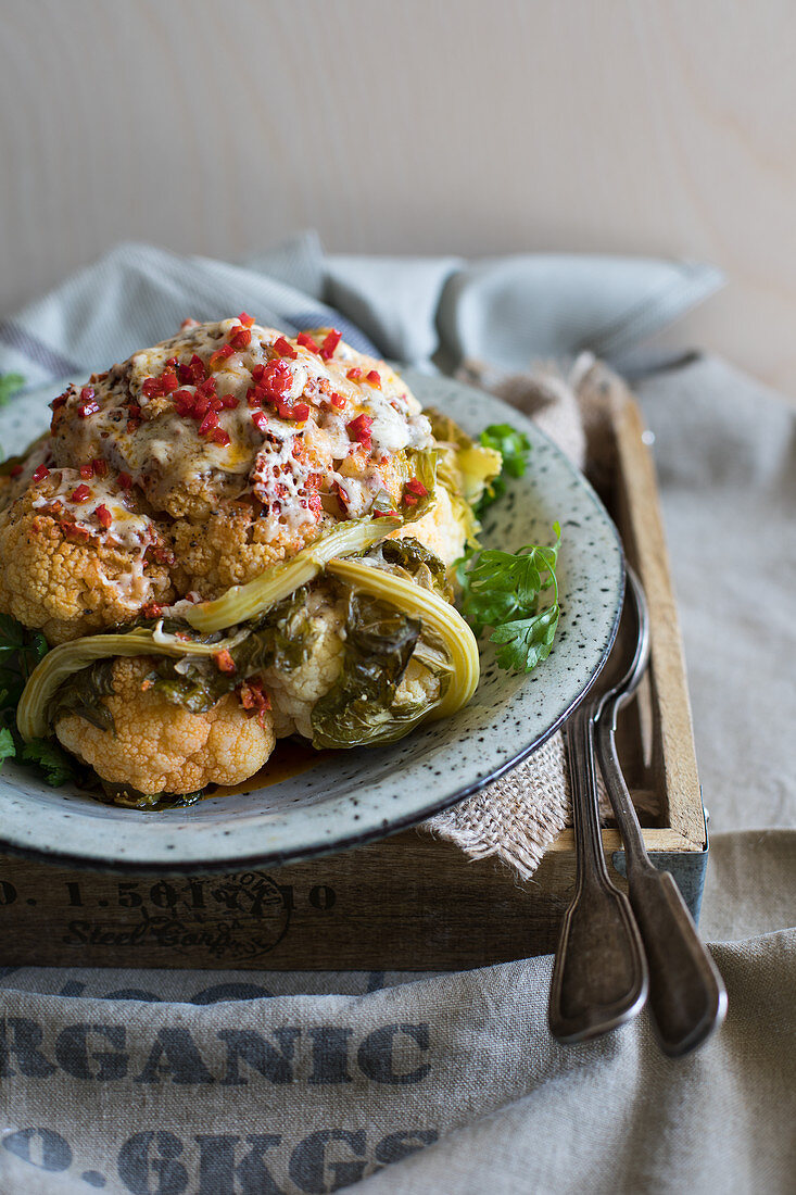 Baked cauliflower