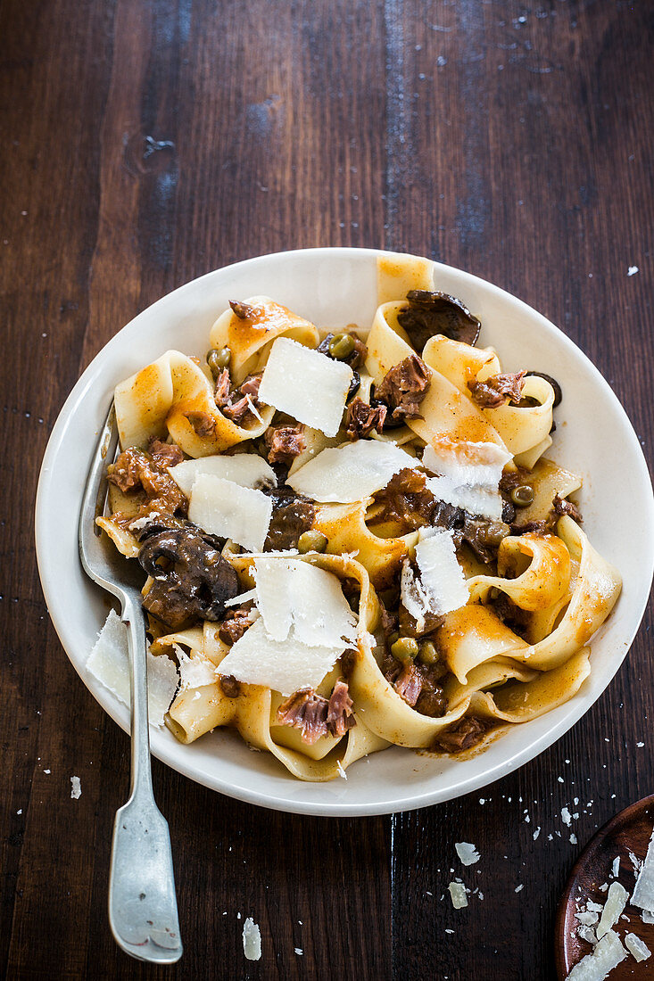 Pappardelle with game ragout