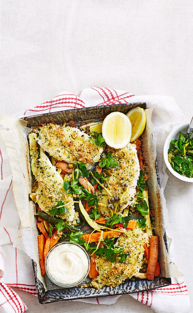 Sweet potato and fish casserole