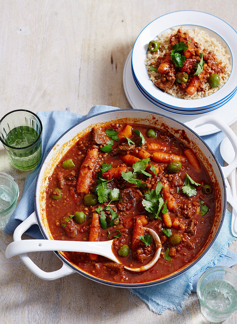 Beef stew with carrots