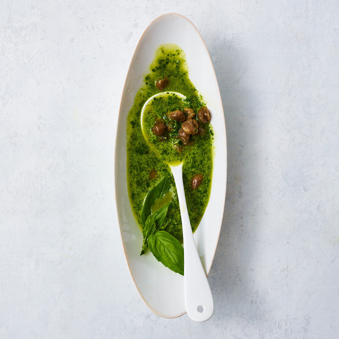 A basil and caper marinade