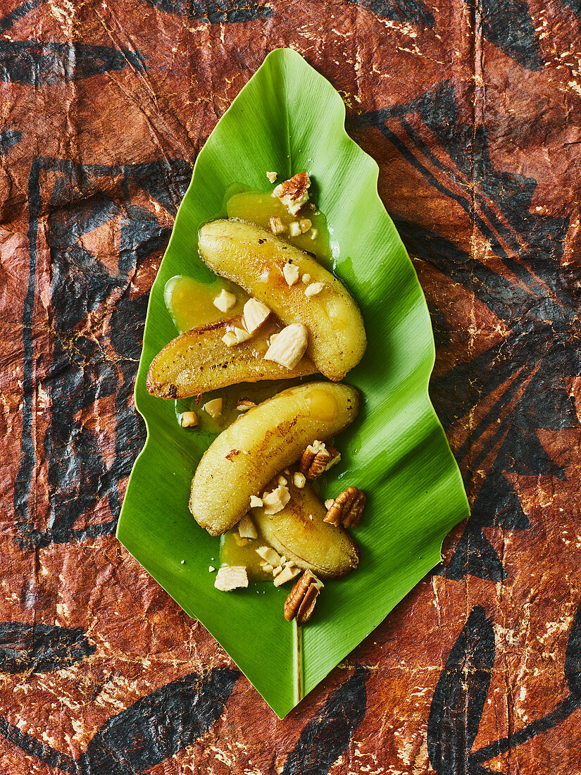 Roasted banana with a cardamom and citrus sauce (Tonga, Oceania)