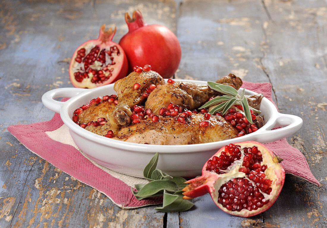 Turkey with pomegranate and sage