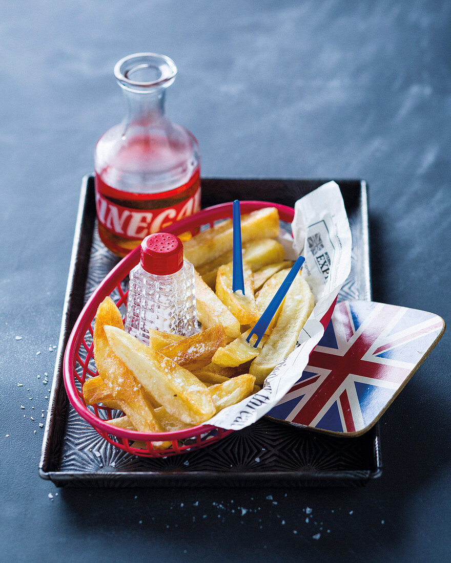 Knusprige Pommes Frites mit Salz (England)