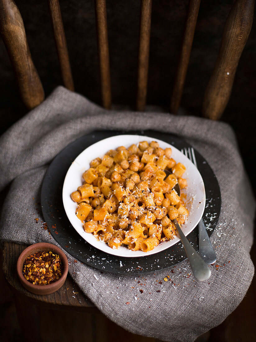 Pasta with chickpeas