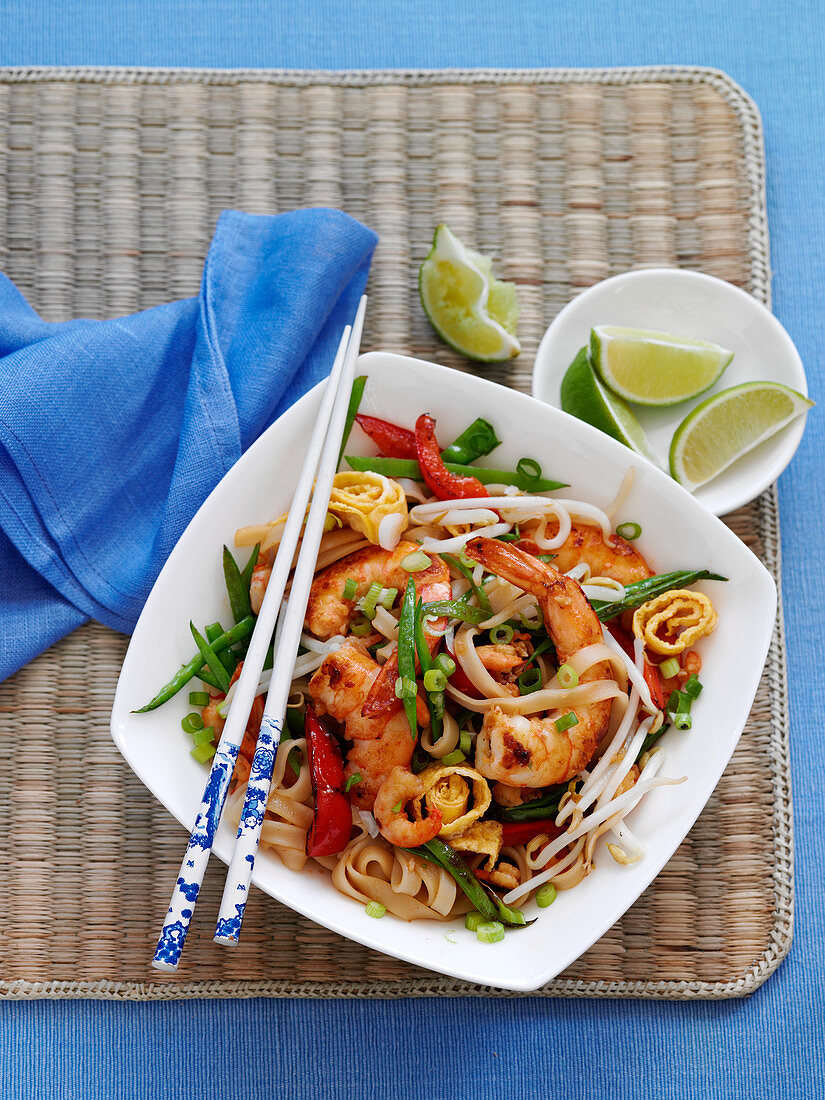 Pad Thai Piled High on a Plate