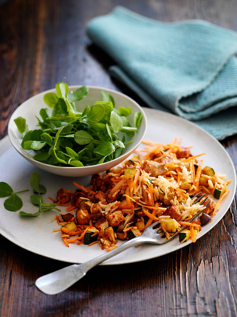 Pilaf mit Schweinefleisch