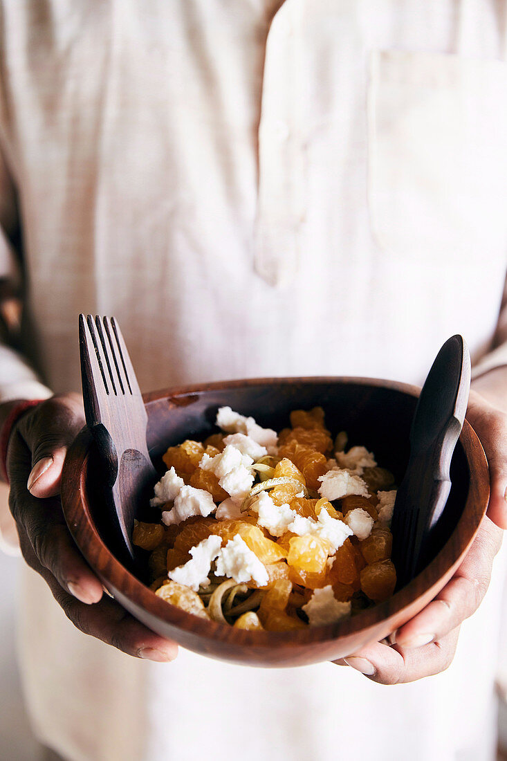 Indischer Fruchtsalat mit Paneer