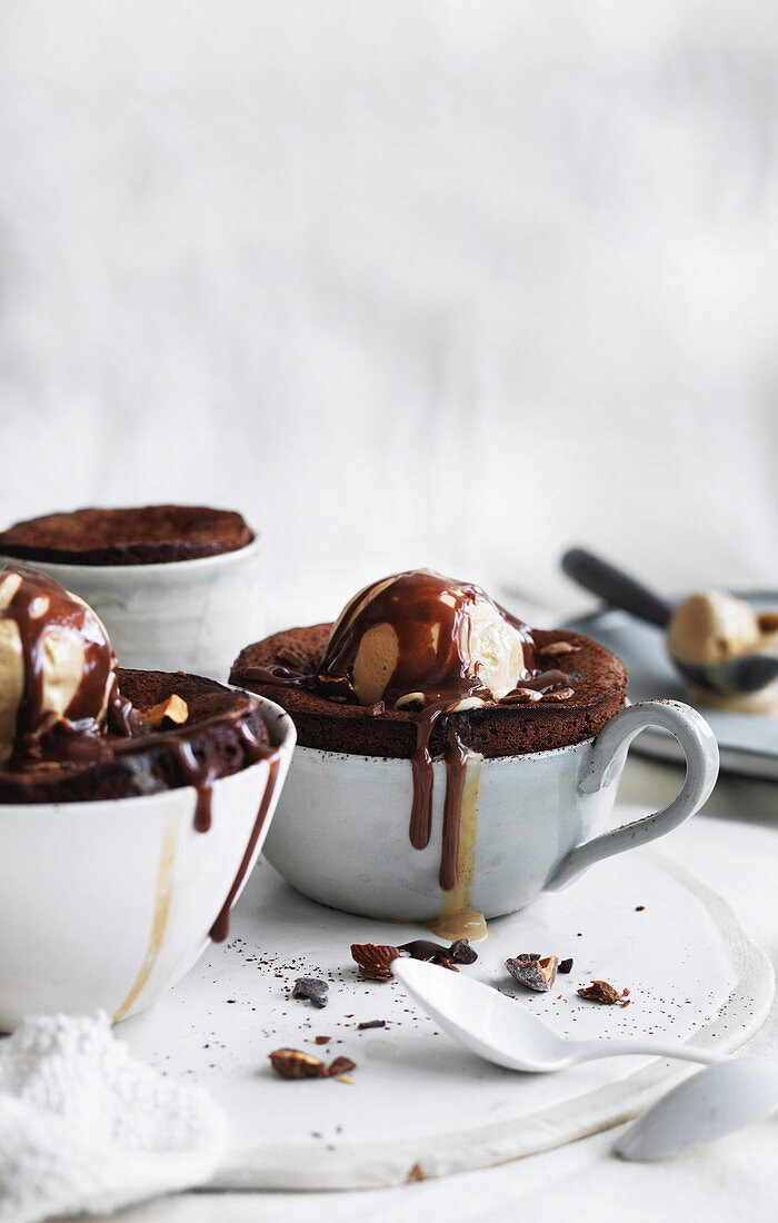 Baked Chocolate Fudge Puddings