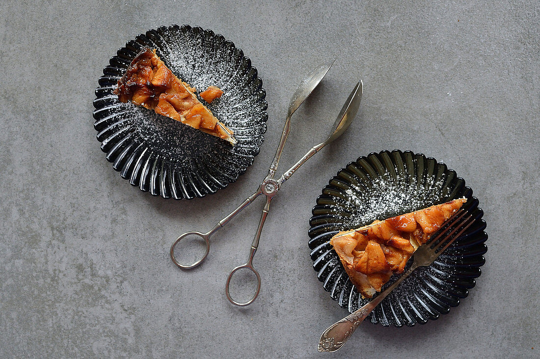 Apple pie on plates