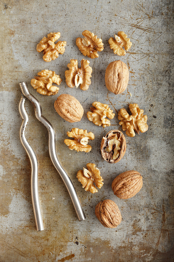 Whole Walnuts with Nut Crackers