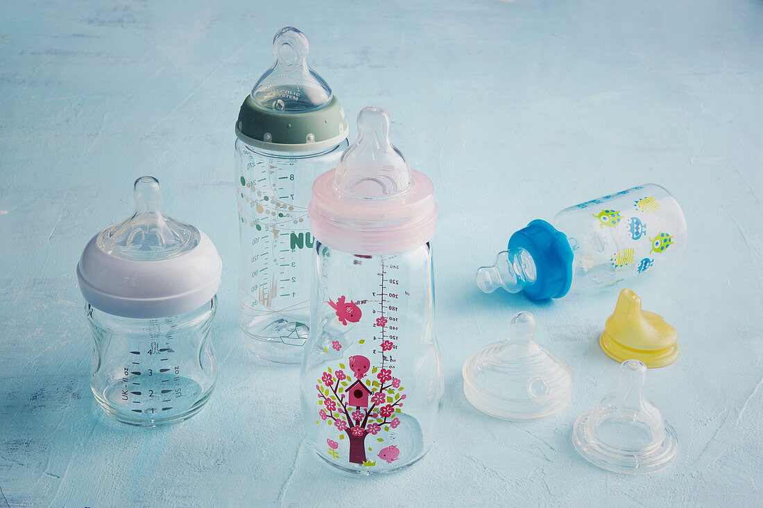 Various baby bottles