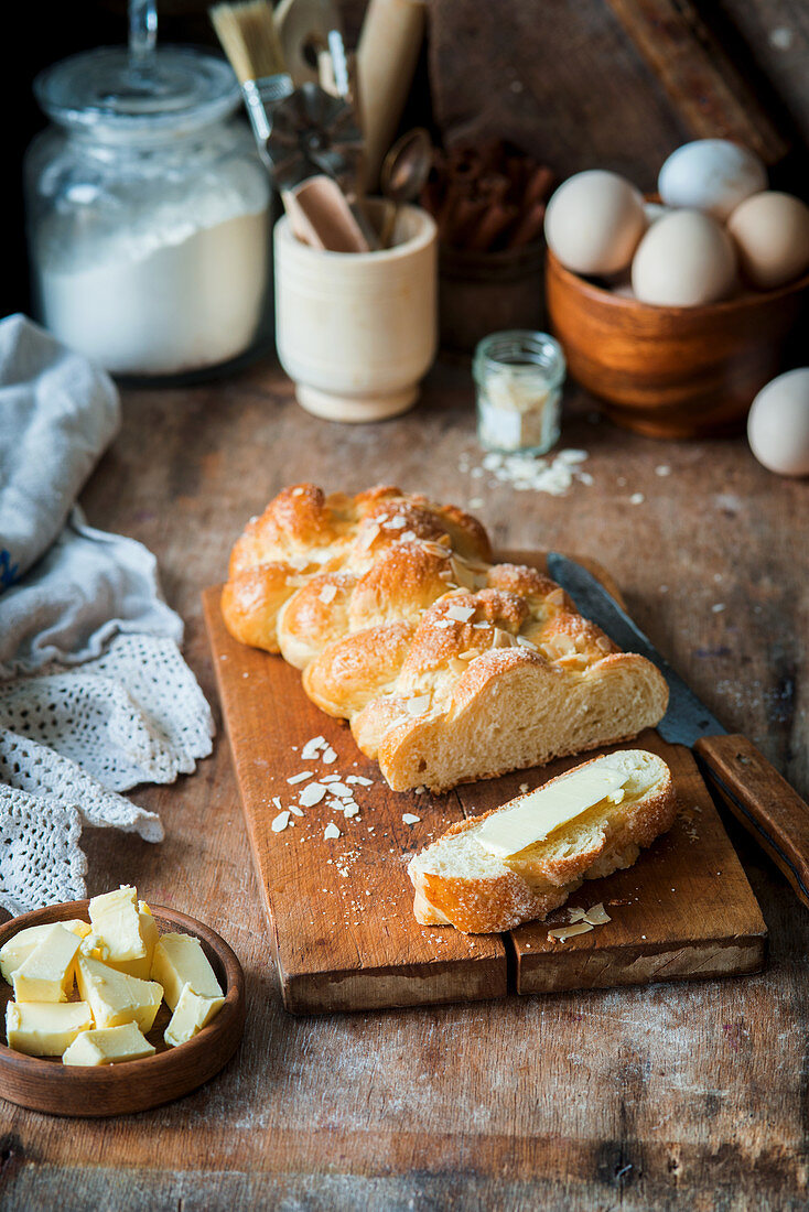 Braided sweet bread