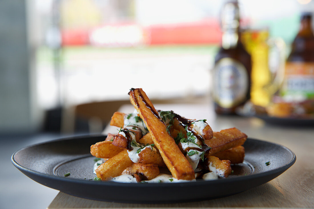 Frittierte Halloumi-Sticks