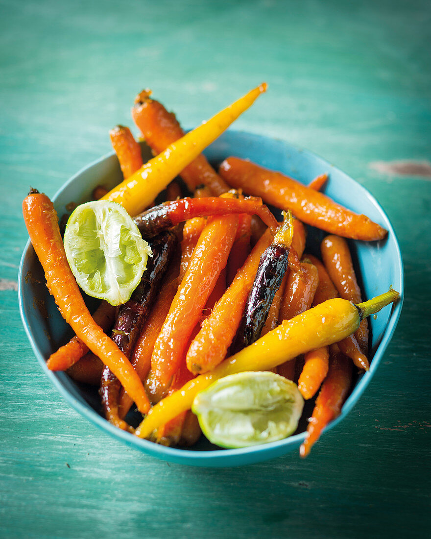 Lime glazed baby carrots